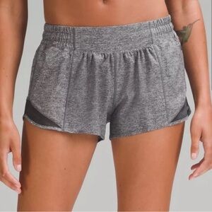 Lululemon Grey Hotty Hot Shorts Low Rise 2.5 in
